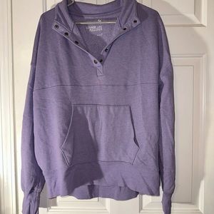 SO PURPLE QUARTER SNAP SWEATSHIRT NWOT